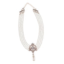 Fashion Elegant Multi Layer Chain Choker Elegant Faux Pearl Necklace Pendant for Women