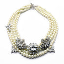 Elegant Multilayer Pearl Necklace Chain Sweater Crystal Choker Women Jewelry