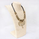 Boho Jewelry Retro Rhinestone Elephant Shape Pendant Chain Clavicle Necklace