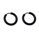 Punk Cool Stainless Steel Small Round Hoop Earring Stud For Men Women 12 Mm