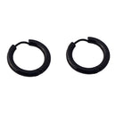 Punk Stainless Steel Small Round Hoop Earring Stud For Men Women 10mm