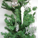 Christmas Party Home Ornaments Xmas Tree Hanging Decor Silver Pack of 24pcs