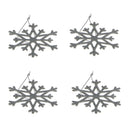 Christmas Party Home Ornaments Xmas Tree Hanging Decor Silver Pack of 24pcs