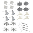 24 x Christmas Party Ornaments Xmas Tree Hanging Decor Silver
