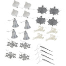 24 x Christmas Party Ornaments Xmas Tree Hanging Decor Silver