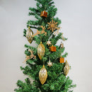 24pcs Glitter Christmas Party Ornaments Xmas Tree Hanging Decor Bronze