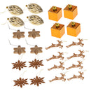 24pcs Glitter Christmas Party Ornaments Xmas Tree Hanging Decor Bronze
