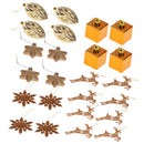 24pcs Glitter Christmas Party Ornaments Xmas Tree Hanging Decor Bronze