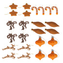 Lot of 24pcs Christmas Party Ornaments Xmas Tree Hanging Decor Bronze