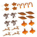 Lot of 24pcs Christmas Party Ornaments Xmas Tree Hanging Decor Bronze