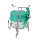 Fashionable Tricycle Design Candy Chocolate Storage Holder Metal Box Wedding Birthday Xmas Party Favor Supplies Kids Gift Blue+Green