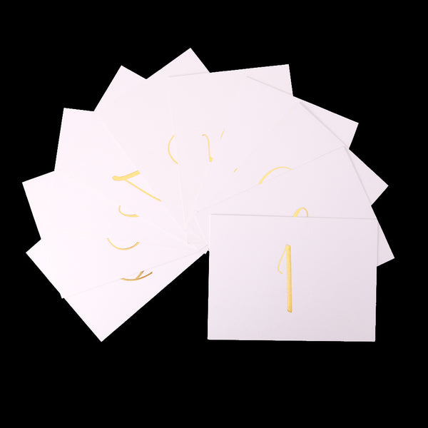 1-10 Gold Numbers Place Cards Table Markers Wedding Ceremony Reception Supplier
