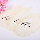 11-20 Numbers Feather Linen Paper Number Cards Wedding Table Place Cards for Flower Arrangement