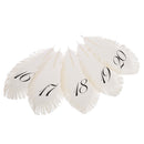 11-20 Numbers Feather Linen Paper Number Cards Wedding Table Place Cards for Flower Arrangement