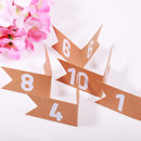 1-10 Numbers Place Cards Kraft Table Markers Wedding Home Party Supplier Pack of 10