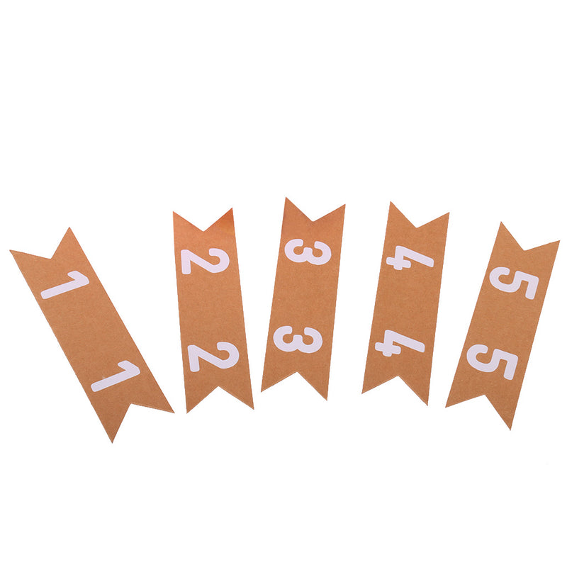 1-10 Numbers Place Cards Kraft Table Markers Wedding Home Party Supplier Pack of 10