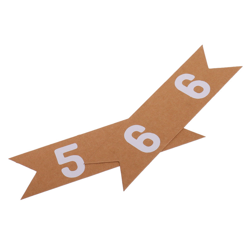 1-10 Numbers Place Cards Kraft Table Markers Wedding Home Party Supplier Pack of 10