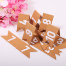 1-10 Numbers Place Cards Kraft Table Markers Wedding Home Party Supplier Pack of 10