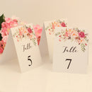1-10 Numbers Place Cards Flower Decor Table Markers Wedding Ceremony Reception Supplier