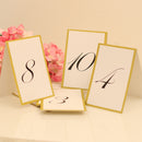 Freestanding 1-10 Numbers Place Cards Paper Table Markers with Glitter Edge Wedding Reception Party Decor Pack of 10