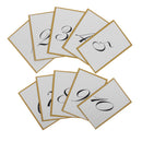 Freestanding 1-10 Numbers Place Cards Paper Table Markers with Glitter Edge Wedding Reception Party Decor Pack of 10