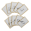 Freestanding 1-10 Numbers Place Cards Paper Table Markers with Glitter Edge Wedding Reception Party Decor Pack of 10