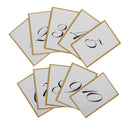 Freestanding 1-10 Numbers Place Cards Paper Table Markers with Glitter Edge Wedding Reception Party Decor Pack of 10
