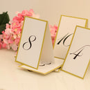 Freestanding 1-10 Numbers Place Cards Paper Table Markers with Glitter Edge Wedding Reception Party Decor Pack of 10