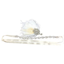 Vintage Crystal Rhinestone White Feather Headband 1920s Women Headpieces