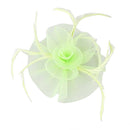 Women Girls Ladies Fashionable Feather Fascinator Hat Cap Wedding Prom Party Headband Headpiece Head Accessory Lime Green