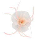 Women Girls Ladies Fashionable Feather Fascinator Hat Cap Wedding Prom Party Headband Headpiece Head Accessory Orange