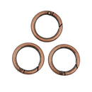 3Pcs/Lot Vintage Zinc Alloy Round Carabiner Spring Snap Clip Hook Keychain Hiking