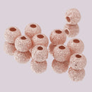 10Pcs 925 Rose Gold Lucky Loose Beads DIY Bracelet Jewelry Making Craft 5mm
