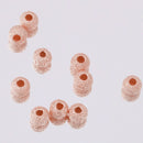 10Pcs 925 Rose Gold Lucky Loose Beads DIY Bracelet Jewelry Making Craft 5mm