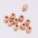 10Pcs 925 Rose Gold Lucky Loose Beads DIY Bracelet Jewelry Making Craft 5mm