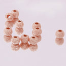 10Pcs 925 Rose Gold Lucky Loose Beads DIY Bracelet Jewelry Making Craft 5mm