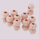 10Pcs 925 Rose Gold Lucky Loose Beads DIY Bracelet Jewelry Making Craft 3mm