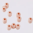 10Pcs 925 Rose Gold Lucky Loose Beads DIY Bracelet Jewelry Making Craft 3mm