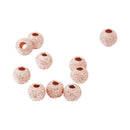 10Pcs 925 Rose Gold Lucky Loose Beads DIY Bracelet Jewelry Making Craft 3mm