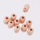 10Pcs 925 Rose Gold Lucky Loose Beads DIY Bracelet Jewelry Making Craft 3mm