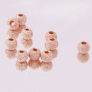 10Pcs 925 Rose Gold Lucky Loose Beads DIY Bracelet Jewelry Making Craft 3mm