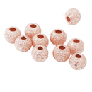 10Pcs 925 Rose Gold Lucky Loose Beads DIY Bracelet Jewelry Making Craft 3mm