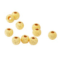10Pcs 925 Gold Tone Lucky Loose Beads DIY Bracelet Jewelry Making Craft 3mm