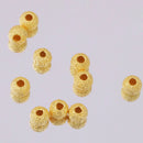10Pcs 925 Gold Tone Lucky Loose Beads DIY Bracelet Jewelry Making Craft 3mm