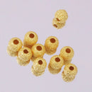 10Pcs 925 Gold Tone Lucky Loose Beads DIY Bracelet Jewelry Making Craft 3mm