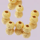 10Pcs 925 Gold Tone Lucky Loose Beads DIY Bracelet Jewelry Making Craft 3mm