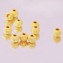 10Pcs 925 Gold Tone Lucky Loose Beads DIY Bracelet Jewelry Making Craft 3mm