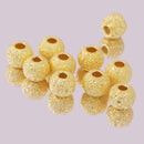 10Pcs 925 Gold Tone Lucky Loose Beads DIY Bracelet Jewelry Making Craft 5mm