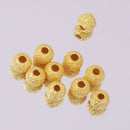 10Pcs 925 Gold Tone Lucky Loose Beads DIY Bracelet Jewelry Making Craft 5mm