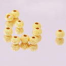 10Pcs 925 Gold Tone Lucky Loose Beads DIY Bracelet Jewelry Making Craft 5mm